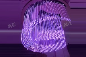 م comparsion بين تأثير الإضاءة الضوئية والألياف البصرية والإضاءة LED