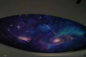 喷绘七彩闪烁+流星