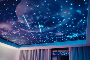 喷绘七彩变化+流星
